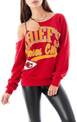 FURST OF A KIND VINTAGE ONE SHOULDER DOUBLE CHAIN SWEATSHIRT