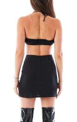 FURST OF A KIND VINTAGE CUT OUT HALTER DRESS