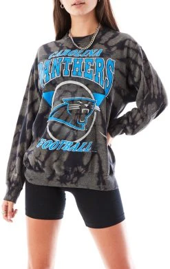 FURST OF A KIND VINTAGE NFL VINTAGE BLEACH SPIRAL SWEATSHIRT