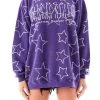 FURST OF A KIND VINTAGE RHINESTONE STAR OUTLINE SWEATSHIRT