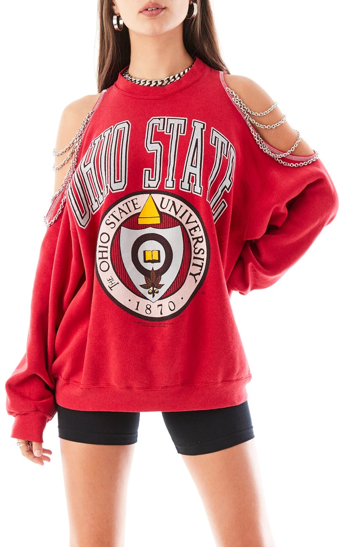 FURST OF A KIND VINTAGE SHOULDER CUT OUT CHAIN SWEATSHIRT SALE 3 FURST OF A KIND VINTAGE SHOULDER CUT OUT CHAIN SWEATSHIRT SALE