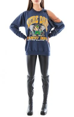 FURST OF A KIND VINTAGE ONE SHOULDER CHAIN SWEATSHIRT SALE