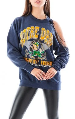 FURST OF A KIND VINTAGE ONE SHOULDER CHAIN SWEATSHIRT SALE