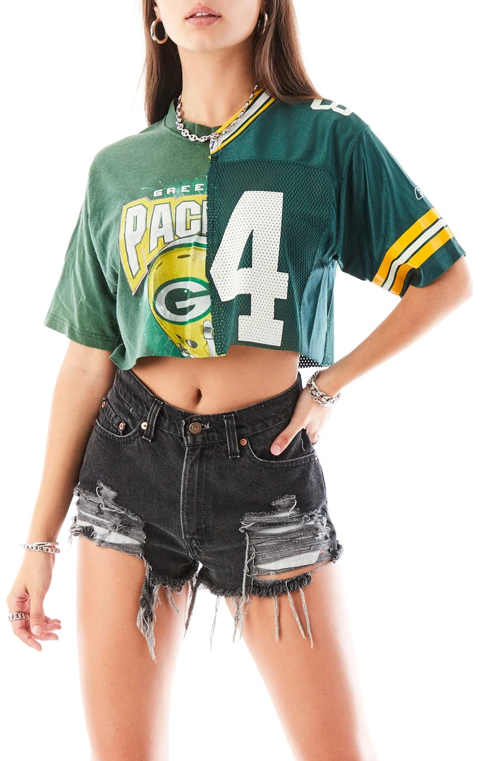 FURST OF A KIND VINTAGE SPLICED CROPPED JERSEY TEE SALE 3 FURST OF A KIND VINTAGE SPLICED CROPPED JERSEY TEE SALE