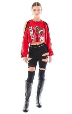 FURST OF A KIND VINTAGE CROPPED CUT OUT U-RING SWEATSHIRT SALE