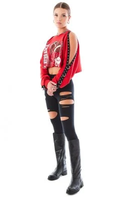 FURST OF A KIND VINTAGE CROPPED CUT OUT U-RING SWEATSHIRT SALE