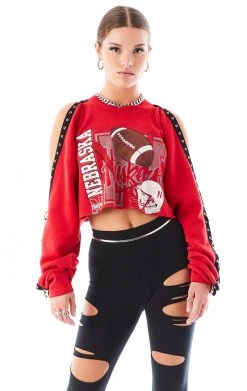 FURST OF A KIND VINTAGE CROPPED CUT OUT U-RING SWEATSHIRT SALE