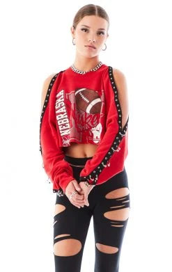 FURST OF A KIND VINTAGE CROPPED CUT OUT U-RING SWEATSHIRT SALE