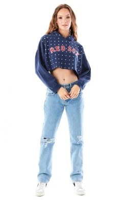 FURST OF A KIND VINTAGE RHINESTONE CROPPED HOODIE SALE