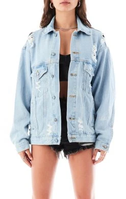 FURST OF A KIND VINTAGE DENIM JACKETS VINTAGE GRAPHIC BACK INSERT DENIM JACKET