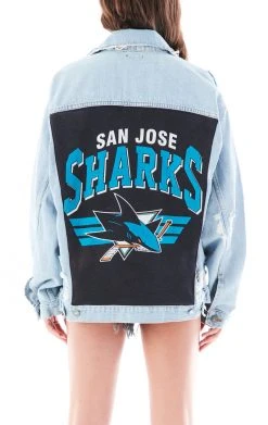 FURST OF A KIND VINTAGE DENIM JACKETS VINTAGE GRAPHIC BACK INSERT DENIM JACKET