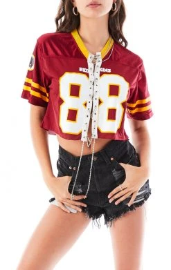 FURST OF A KIND VINTAGE CHAIN LACE UP JERSEY TEE