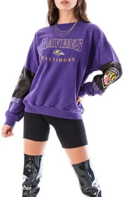 FURST OF A KIND VINTAGE SPLICED JERSEY SLEEVE AND BACK SWEATSHIRT