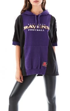 FURST OF A KIND SALE VINTAGE VERTICAL SPLICED JERSEY HOODIE