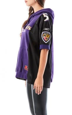 FURST OF A KIND SALE VINTAGE VERTICAL SPLICED JERSEY HOODIE