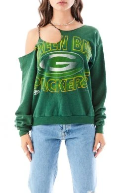 FURST OF A KIND VINTAGE ONE SHOULDER DOUBLE CHAIN SWEATSHIRT SALE