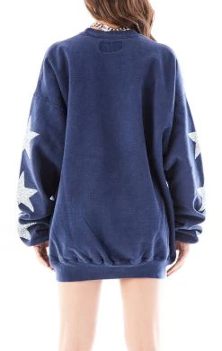 FURST OF A KIND VINTAGE COLLEGE VINTAGE SILVER STAR PATCH SWEATSHIRT