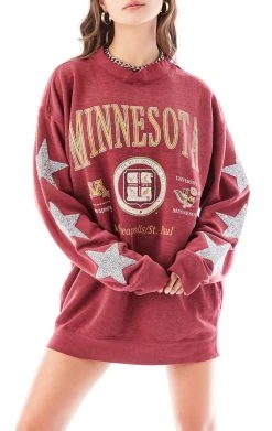 FURST OF A KIND VINTAGE COLLEGE VINTAGE SILVER STAR PATCH SWEATSHIRT