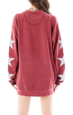 FURST OF A KIND VINTAGE COLLEGE VINTAGE SILVER STAR PATCH SWEATSHIRT