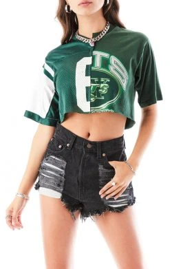 FURST OF A KIND VINTAGE SPLICED CROPPED JERSEY TEE SALE