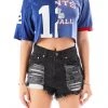 FURST OF A KIND SALE VINTAGE SPLICED CROPPED JERSEY TEE