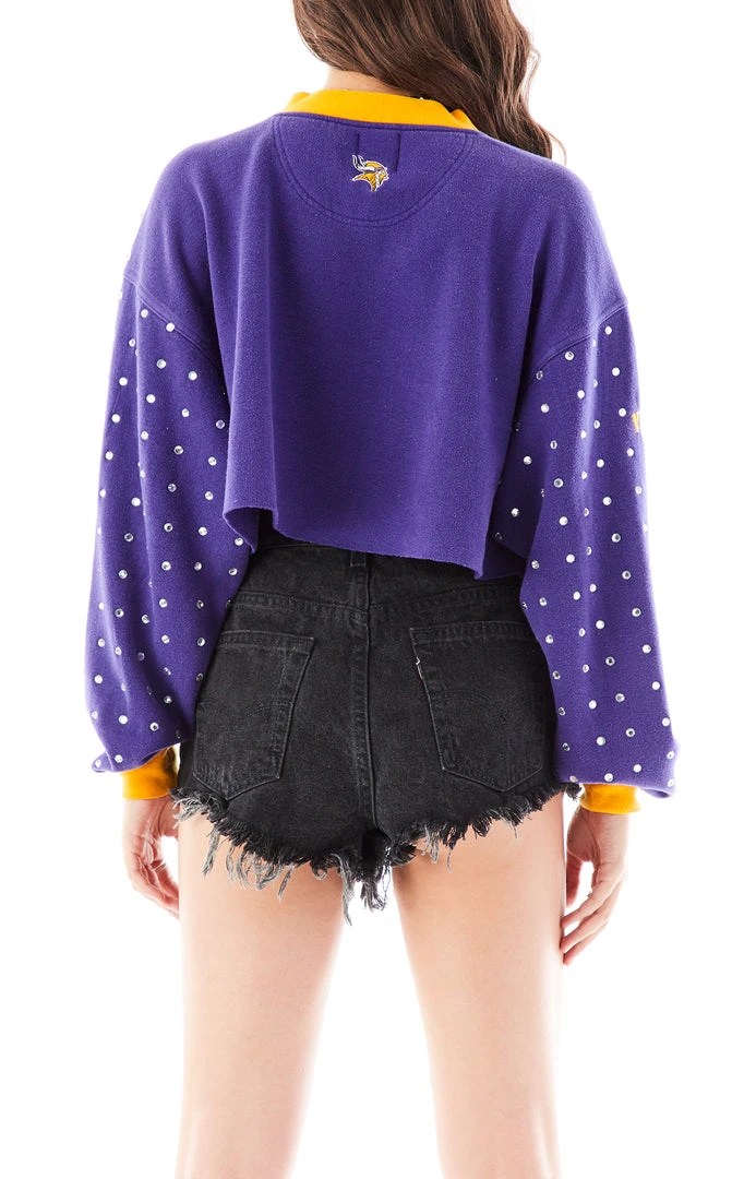 FURST OF A KIND VINTAGE ALLOVER RHINESTONE CROPPED SWEATSHIRT 6 FURST OF A KIND VINTAGE ALLOVER RHINESTONE CROPPED SWEATSHIRT