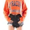 FURST OF A KIND VINTAGE ALLOVER RHINESTONE CROPPED SWEATSHIRT