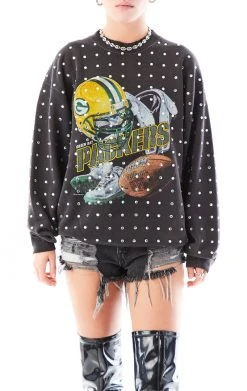 FURST OF A KIND VINTAGE NFL VINTAGE ALLOVER RHINESTONE SWEATSHIRT