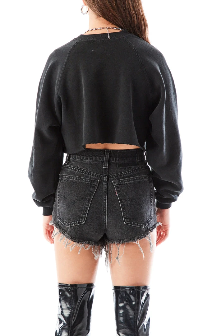 FURST OF A KIND VINTAGE RHINESTONE FLAME CROPPED SWEATSHIRT 5 FURST OF A KIND VINTAGE RHINESTONE FLAME CROPPED SWEATSHIRT