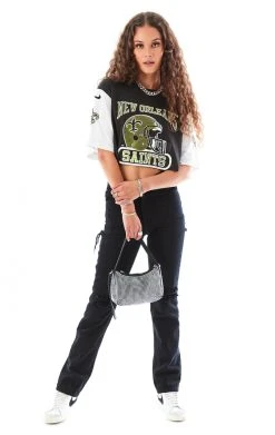 FURST OF A KIND SALE VINTAGE SPLICED JERSEY SLEEVE CROPPED TEE