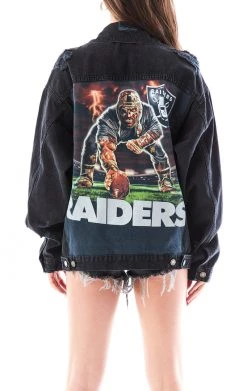 FURST OF A KIND VINTAGE GRAPHIC BACK INSERT DENIM JACKET SALE