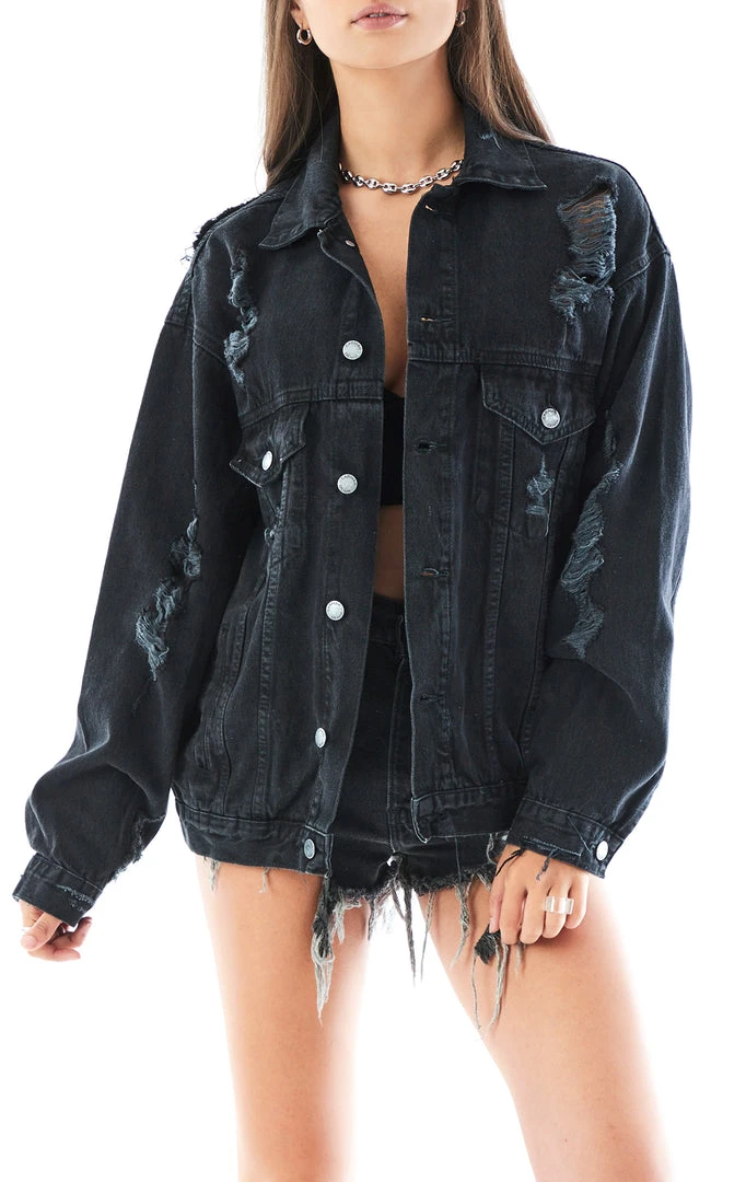 FURST OF A KIND VINTAGE GRAPHIC BACK INSERT DENIM JACKET 4 FURST OF A KIND VINTAGE GRAPHIC BACK INSERT DENIM JACKET