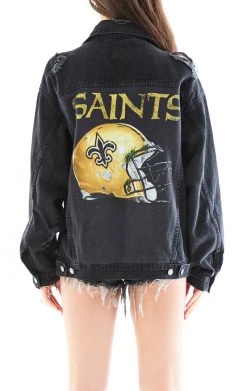 FURST OF A KIND VINTAGE GRAPHIC BACK INSERT DENIM JACKET