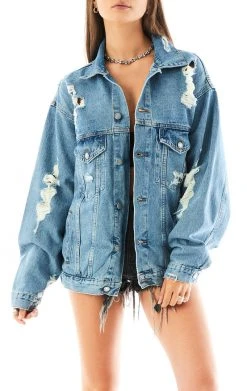 FURST OF A KIND VINTAGE DENIM JACKETS VINTAGE GRAPHIC BACK INSERT DENIM JACKET