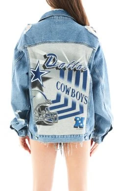 FURST OF A KIND VINTAGE DENIM JACKETS VINTAGE GRAPHIC BACK INSERT DENIM JACKET