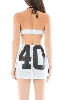 FURST OF A KIND VINTAGE DRESSES VINTAGE CUT OUT JERSEY HALTER DRESS