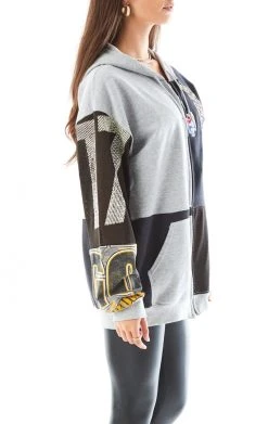 FURST OF A KIND VINTAGE NFL VINTAGE SPLICED PATCHWORK ZIP UP HOODIE 11 FURST OF A KIND VINTAGE NFL VINTAGE SPLICED PATCHWORK ZIP UP HOODIE