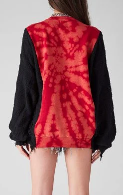FURST OF A KIND VINTAGE BLEACH SWEATSHIRT WITH SWEATER SLEEVE
