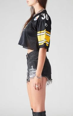 FURST OF A KIND SALE VINTAGE SPLICED CROPPED JERSEY TEE