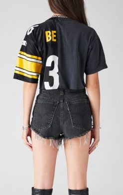 FURST OF A KIND SALE VINTAGE SPLICED CROPPED JERSEY TEE