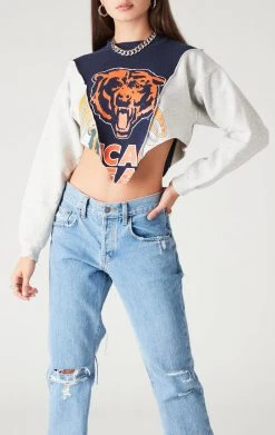 FURST OF A KIND VINTAGE SPLICED V CROPPED SWEATSHIRT SALE