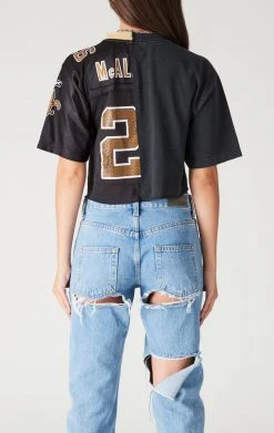 FURST OF A KIND SALE VINTAGE SPLICED CROPPED JERSEY TEE