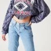 FURST OF A KIND VINTAGE SPLICED BLEACH CROPPED SWEATSHIRT