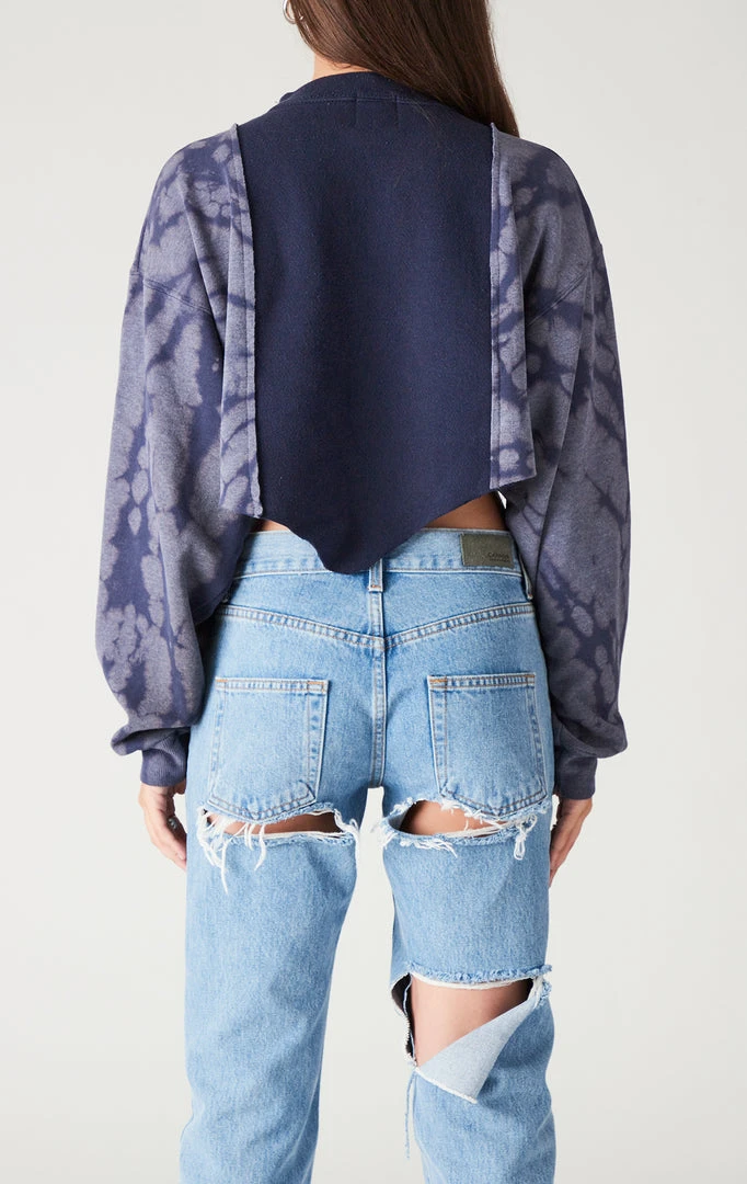 FURST OF A KIND VINTAGE SPLICED BLEACH CROPPED SWEATSHIRT 4 FURST OF A KIND VINTAGE SPLICED BLEACH CROPPED SWEATSHIRT