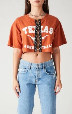 FURST OF A KIND VINTAGE CHAIN LACE UP TEE