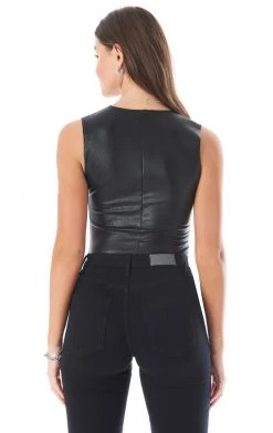 COMMANDO FAUX LEATHER V NECK BODYSUIT SALE