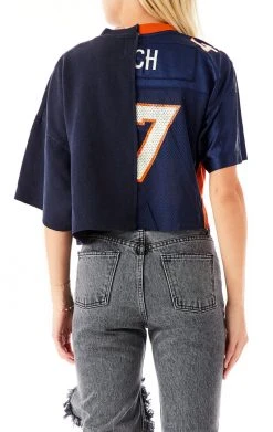 FURST OF A KIND VINTAGE SPLICED JERSEY CROPPED SWEATSHIRT