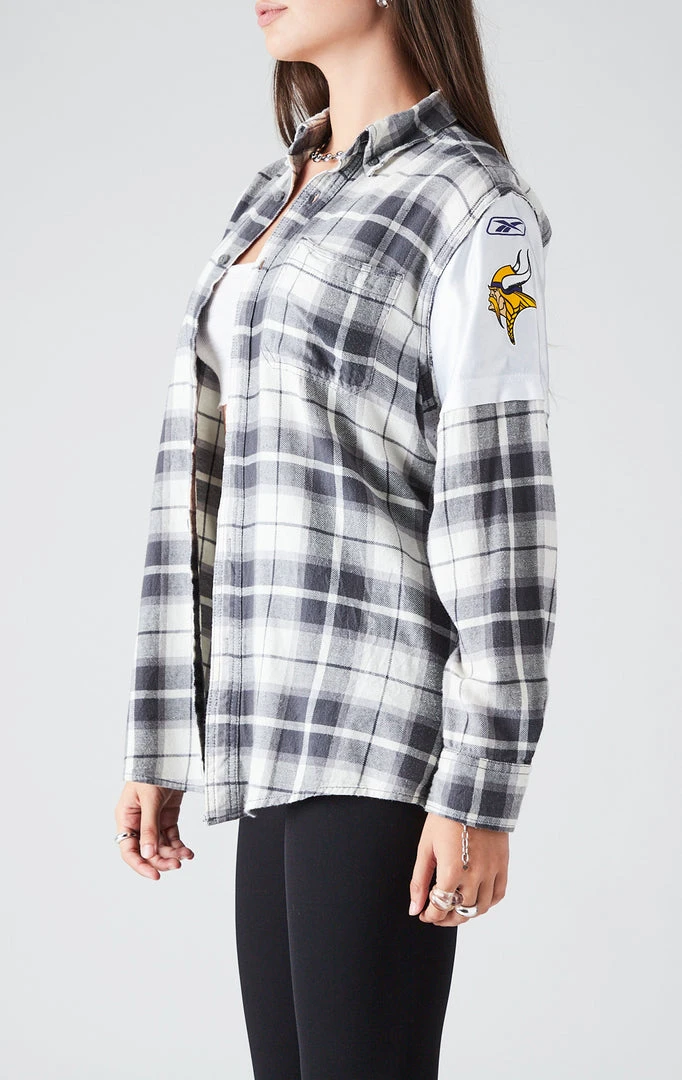 FURST OF A KIND VINTAGE JERSEY SLEEVE AND BACK INSERT PLAID SHIRT SALE 5 FURST OF A KIND VINTAGE JERSEY SLEEVE AND BACK INSERT PLAID SHIRT SALE