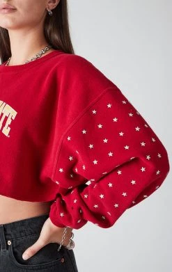 FURST OF A KIND VINTAGE STAR STUD CROPPED SWEATSHIRT