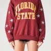 FURST OF A KIND VINTAGE COLLEGE VINTAGE SILVER STAR PATCH CLUSTER SWEATSHIRT